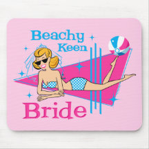 Beachy Keen Bride Mouse Pads