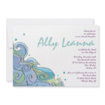 Beachy Ocean Wave Bar Bat Mitzvah Invitation