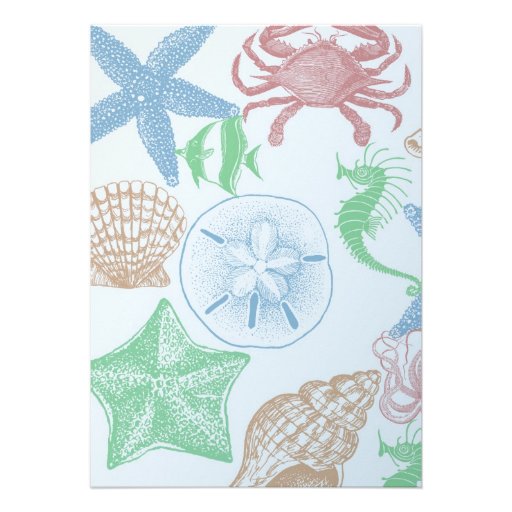 Beachy Personalized Invitations