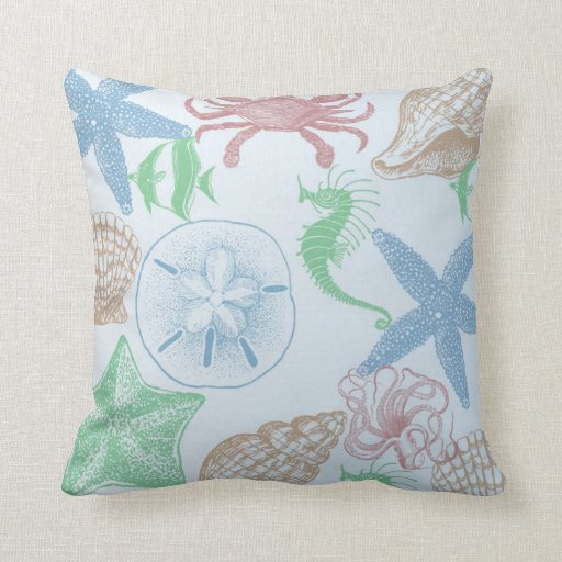 Beachy Throw Pillows Zazzle