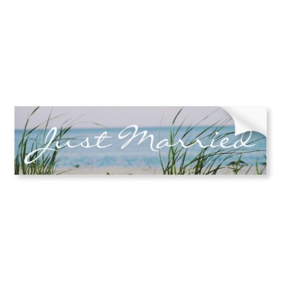 Beachy Wedding - Bumper Sticker