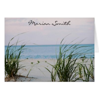 Beachy Wedding Placecard by ArtByLindaLou