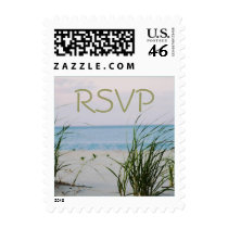 Beachy Wedding - RSVP Postage stamps