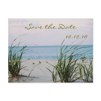Beachy Wedding  - Save the Date Card Post Cards by ArtByLindaLou