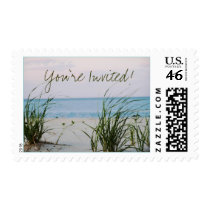 Beachy Wedding You're Invited stamps