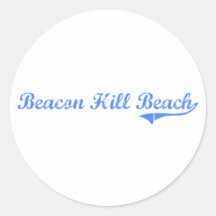 Beacon Hill Beach Florida Classic Design Round Sticker