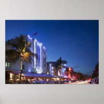 Beacon Hotel, Ocean Drive, South Miami Beach, Flor Posters