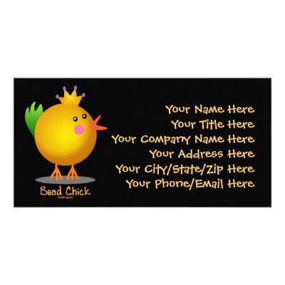 Bead Chick - Gold Photo Card Template by ARTegrity