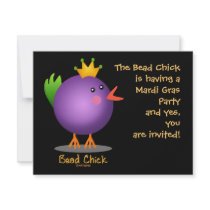 Bead Chick - Purple Personalized Announcement