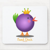 Bead Chick - Purple Mousepads
