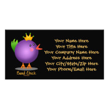 Bead Chick - Purple Picture Card