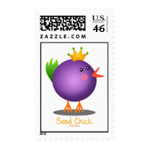 Bead Chick - Purple Postage Stamps