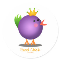Bead Chick - Purple Sticker