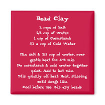 Bead Clay Recipe Magnet color by kidsfunrecipemagnets Bead Clay Recipe Magnet color