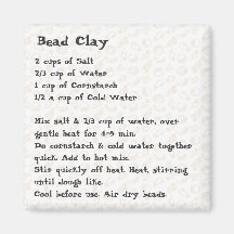 Bead Clay Recipe Magnet pink