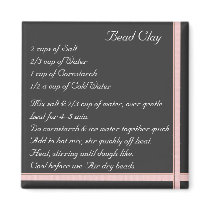 Bead Clay Recipe Magnet ribbon