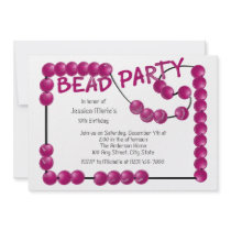 Bead Party Custom Invite