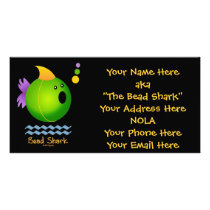 Bead Shark - Green Picture Card
