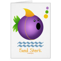 Bead Shark - Purple Greeting Card