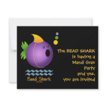 Bead Shark - Purple Invitations