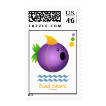 Bead Shark - Purple Postage Stamps