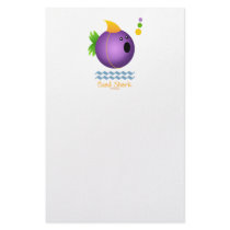 Bead Shark - Purple Stationery Paper