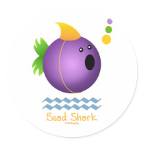 Bead Shark - Purple Sticker