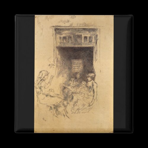 Bead Stringers by James Abbott McNeill Whistler Refrigerator Magnet