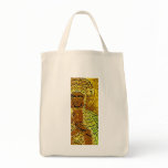 BEADED BLACK VIRGEN CANVAS BAG