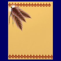 Beaded Brown Feathers Letterhead by Lotacats Beaded Brown Feathers Letterhead