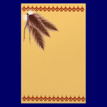 Beaded Brown Feathers Stationery by Lotacats Beaded Brown Feathers Stationery