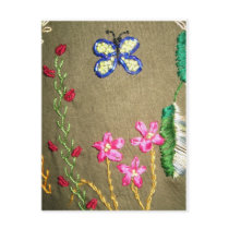 Beaded Butterfly Embroidery Postcards