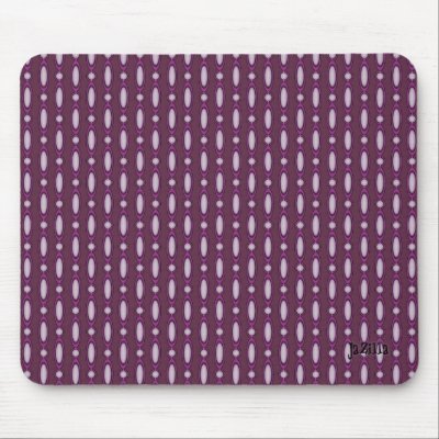 Beaded Curtain 70s Design Plum Mouse Mats by JaZilla