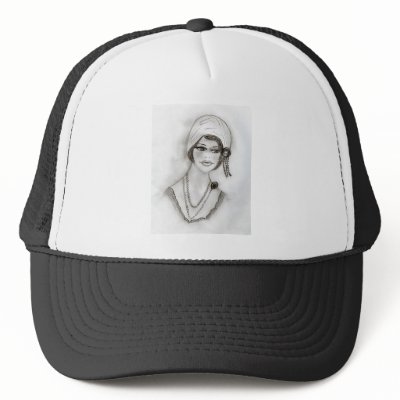 Beaded flapper girl hats by BlayzeInk