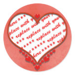 Beaded Heart Photo Frame Sticker