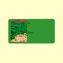 Beaded Holiday To/From Label labels