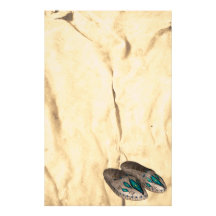 Beaded Moccasins Native American  Stationery