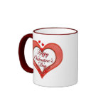 Beaded Red Heart Valentine Mug