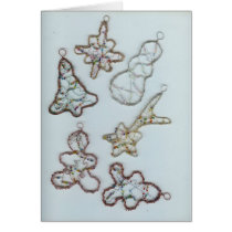 Beaded Wire Christmas Ornaments cards