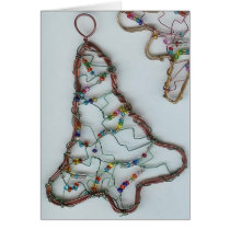 Beaded Wire Christmas Tree cards