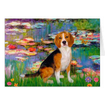 Beagle 7 - Lilies 2 Greeting Cards