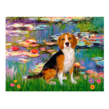 Beagle 7 - Lilies 2 Post Card