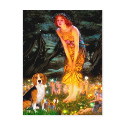 Beagle 7 - MidEve Post Cards by masterpiecedogs