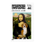 Beagle 7 - Mona Lisa postage