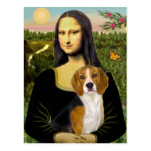 Beagle 7 - Mona Lisa Postcards