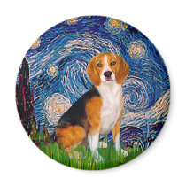 Beagle 7 - Starry Night Refrigerator Magnet