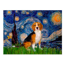 Beagle 7 - Starry Night Post Card