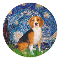 Beagle 7 - Starry Night Sticker