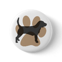Beagle and Pawprint Buttons