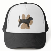 Beagle and Pawprint Trucker Hat
